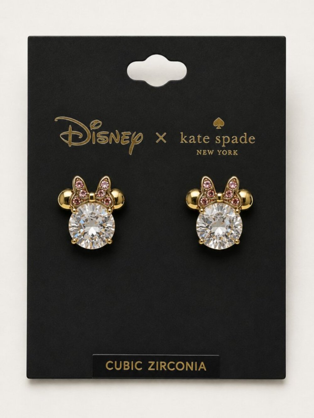Disney x Kate Spade New York Minnie Mouse Crystal Stud Earrings NWT